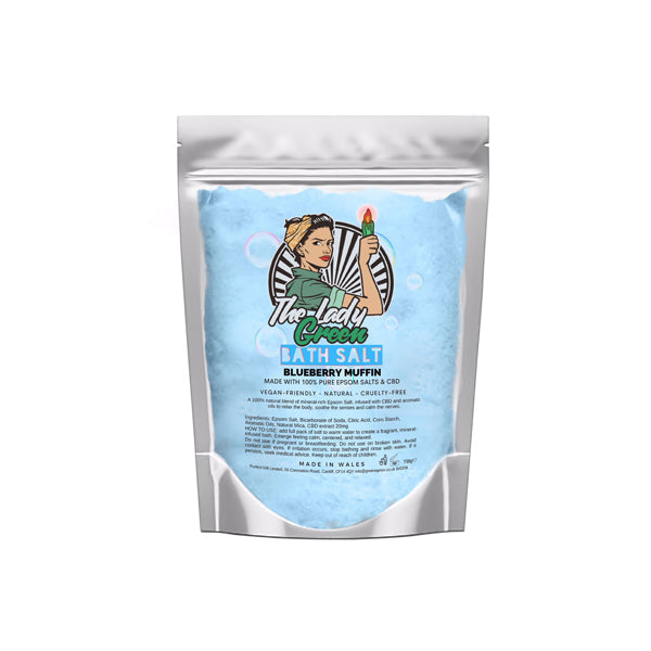 Lady Green 50mg CBD Bluberry Muffin Sales de Baño - 500g