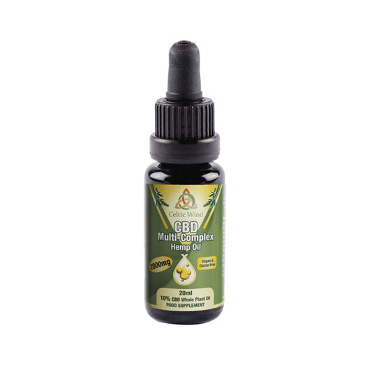 Celtic Wind Crops 2000mg CBD Multi-Complex Hemp Oil 20ml (Compre uno y llévese otro gratis)