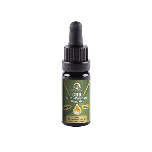 Celtic Wind Crops 500mg CBD Çok Kompleks Kenevir Yağı 10ml (Bir Alana Bir Ücretsiz)