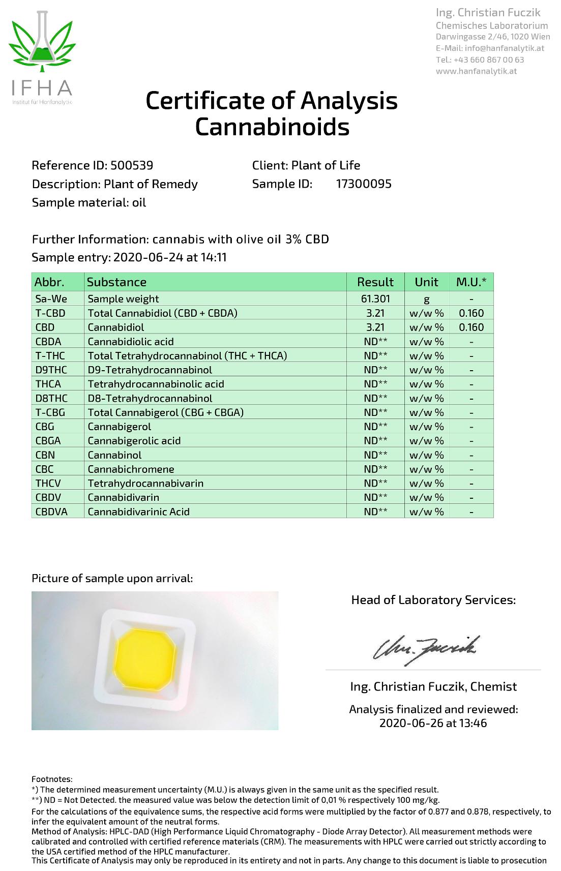 Plant Of Remedy 300mg CBD Olive Oil With CBD 10ml