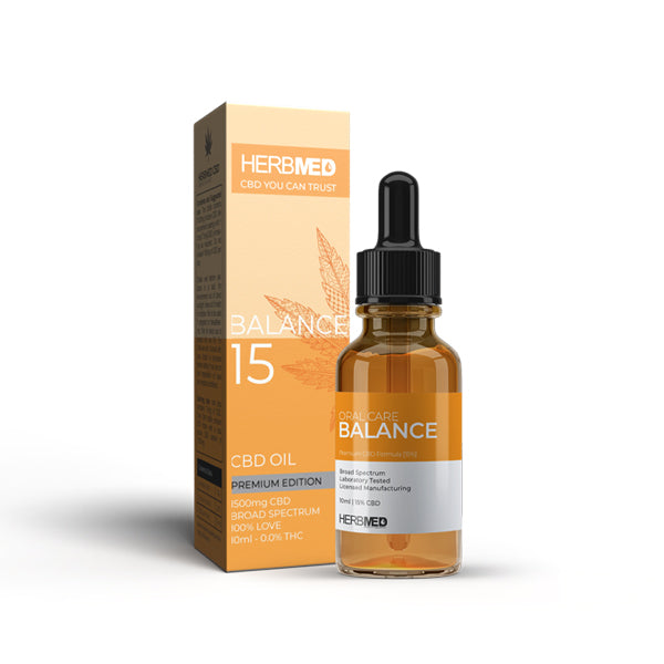 Herbmed 15% - 1500mg CBD Broad Spectrum Tincture Oil 10ml