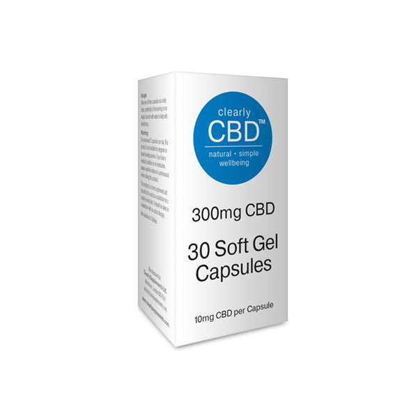 Clearly CBD Soft Gel Capsules 300mg CBD 30 Capsules