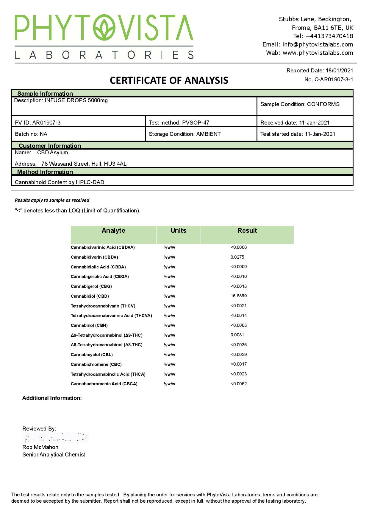 CBD Asylum Infuse 5000mg CBD Nane Yağı - 30ml (1 ALIN 2 BEDAVA)