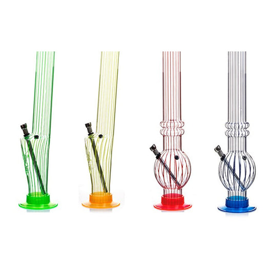 14" Mixed Colour Stripes Design Acrylic Bong - FA 9256