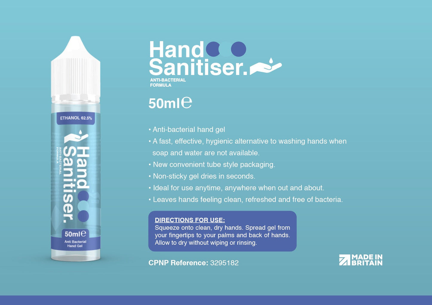 Gel Higienizante de Manos Antibacteriano 50ml