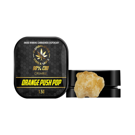 Herbaleyes 90% CBD Orange Push Pop Dab Plakaları - 1.5g