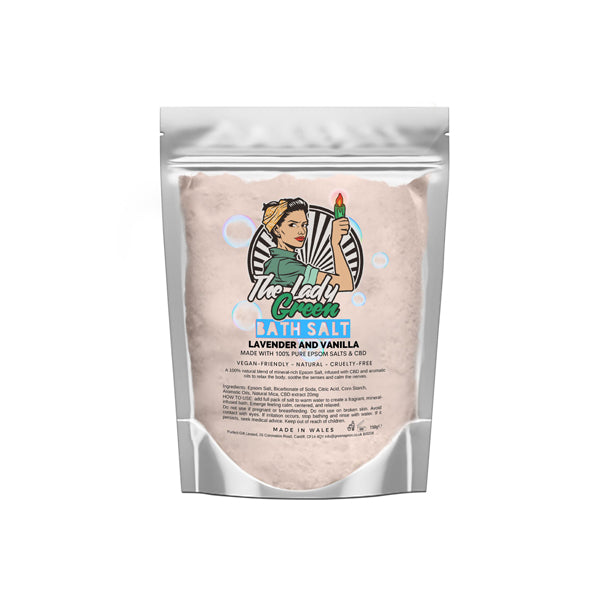 Lady Green 50mg CBD Lavender & Vanilla Bath Salts - 500g