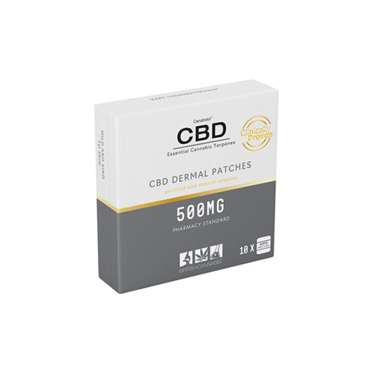 CBD by British Cannabis 500 mg CBD Parches dérmicos de CBD - 10 parches