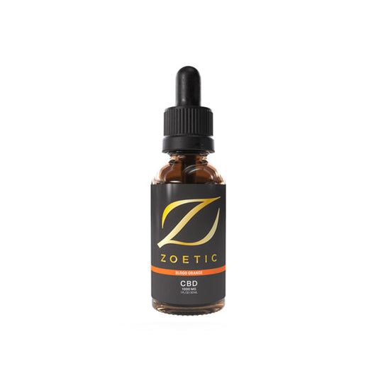 Zoetic 1000mg CBD Oil 30ml - Zesty Blood Orange