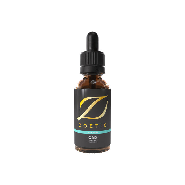 Zoetic 1000mg CBD Oil 30ml - Refreshing Peppermint