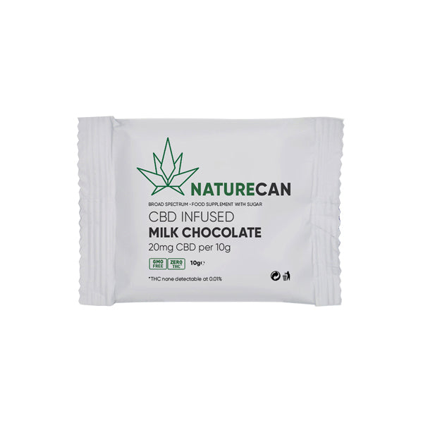 Naturecan 20mg CBD İnfüzyon Sütlü Çikolata 10g