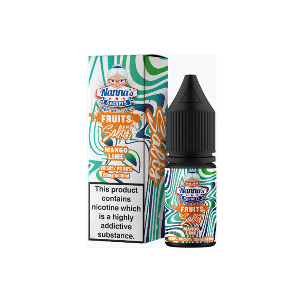 10 mg de Nanna's Secret Fruits 10 ml de sal de Nic con sabor (50VG/50PG)