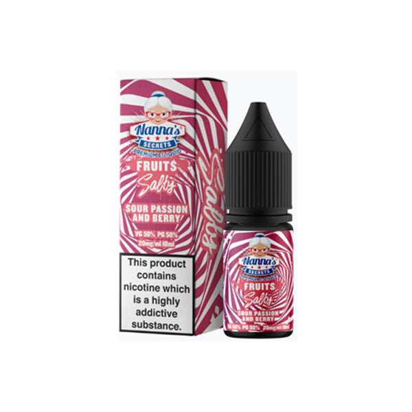 10 mg de Nanna's Secret Fruits 10 ml de sal de Nic con sabor (50VG/50PG)