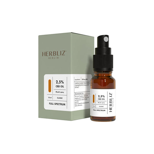 Herbliz 2.5% Full Spectrum CBD Mouth Spray - 10ml