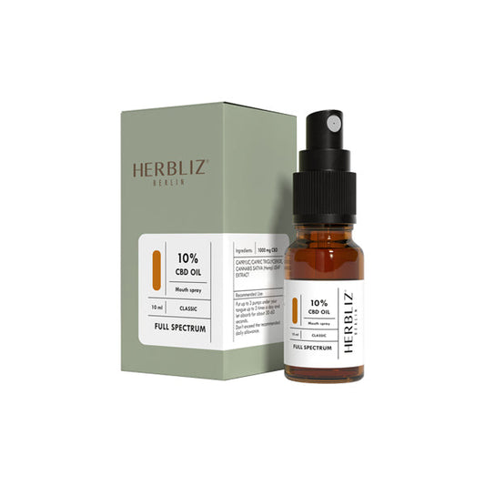 Herbliz 10% Full Spectrum CBD Mouth Spray - 10ml