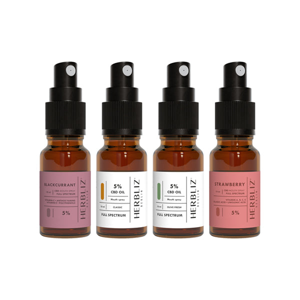 Herbliz 5% Full Spectrum CBD Mouth Spray - 10ml