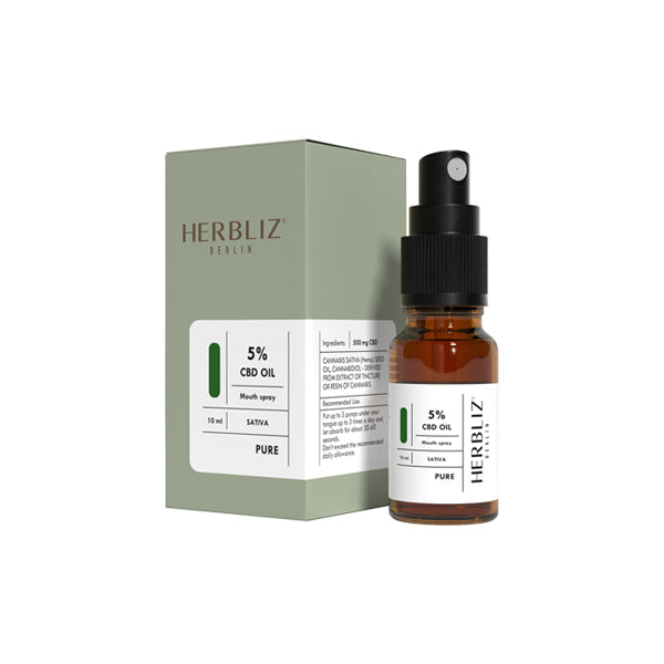 Herbliz 5% Pure CBD Mouth Spray - 10ml