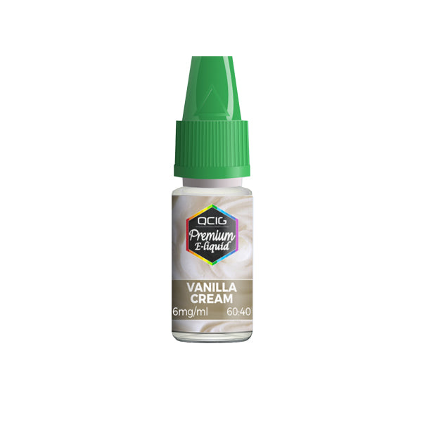 QCig Premium E-Liquids 10ml 0mg (60VG/40PG)