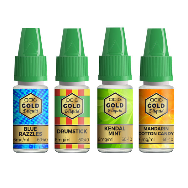 QCig Gold E-Liquids 10ml 18mg (60VG/40PG)