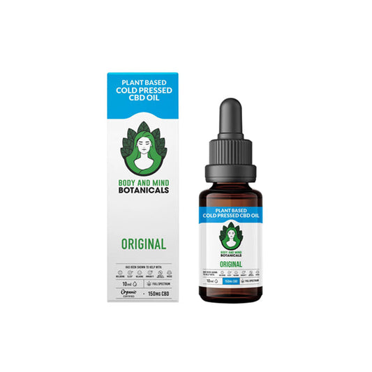 Body and Mind Botanicals 150mg CBD Cold Pressed Cannabis Oil 10ml