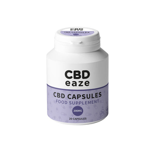 CBDeaze 200mg CBD Cápsulas Veganas - 20 Cápsulas