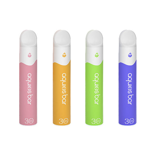 20mg Aquios Bar Water Based Disposable Vaping Device 600 Puffs