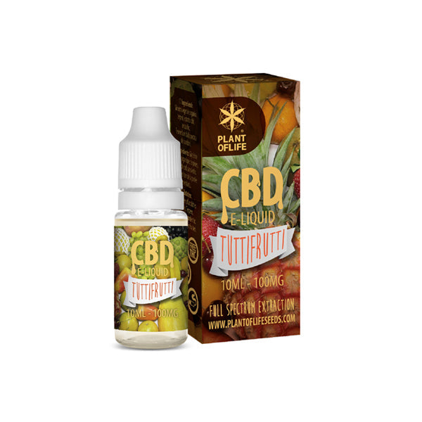 Plant Of Life 100mg CBD Vaping Liquid 10ml (50PG/50VG)