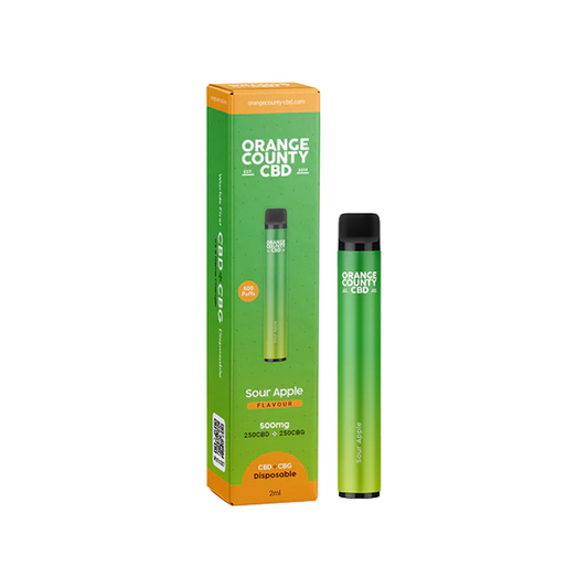 Orange County CBD 500mg CBD & CBG Disposable Vape Device 900 Puffs