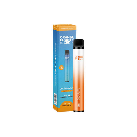 Dispositivo de vaporizador desechable de CBD y CBG de 500 mg de CBD del condado de Orange, 600 bocanadas