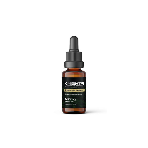 Knights CBD 500mg CBDa-CBD Mezcla de piña Aceite crudo prensado en frío - 30ml