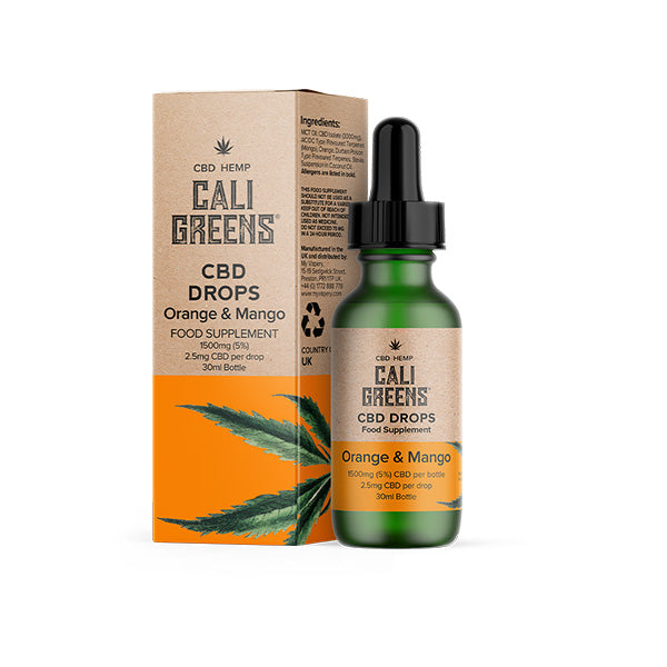 Gotas orales de CBD de 1500 mg de Cali Greens - 30 ml