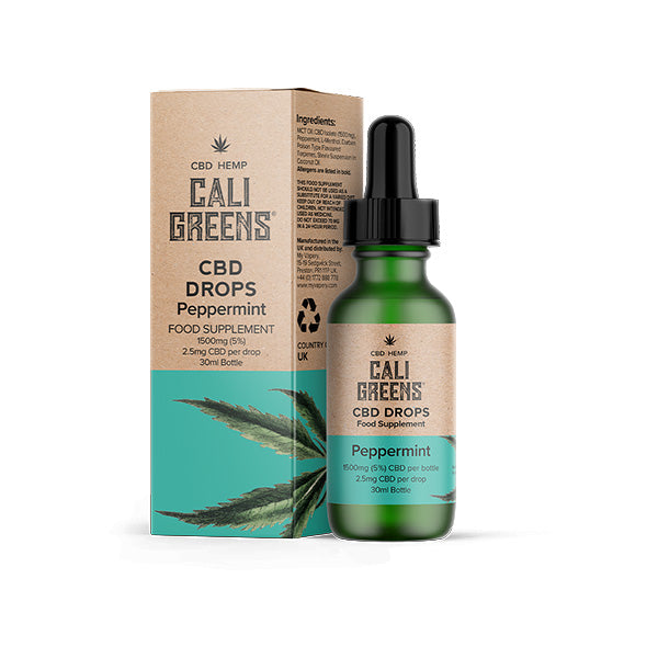 Gotas orales de CBD de 1500 mg de Cali Greens - 30 ml