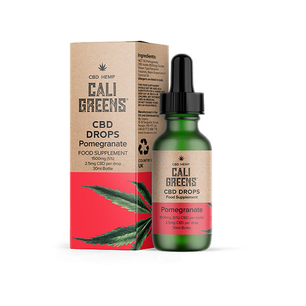 Gotas orales de CBD de 1500 mg de Cali Greens - 30 ml