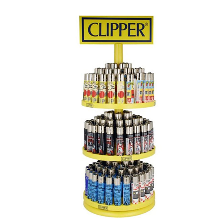 Clipper 3 Tire Display Carousel - 144 Karışık Tasarım Çakmak - CL3H076UKH