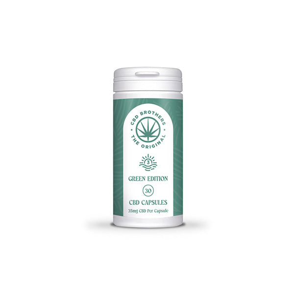 CBD Brothers Green Edition 1050mg CBD/CBDA Vegan Capsules - 30 Caps