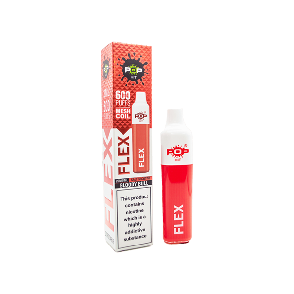 20mg Pop Hit Flex Disposable Vaping Device 600 Puffs