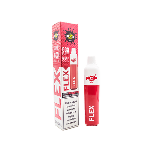 20mg Pop Hit Flex Disposable Vaping Device 600 Puffs