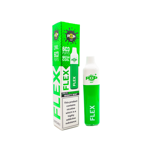 20mg Pop Hit Flex Disposable Vaping Device 600 Puffs