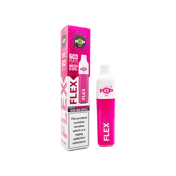 20mg Pop Hit Flex Disposable Vaping Device 600 Puffs