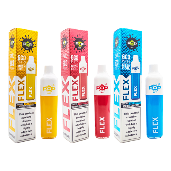 20mg Pop Hit Flex Disposable Vaping Device 600 Puffs