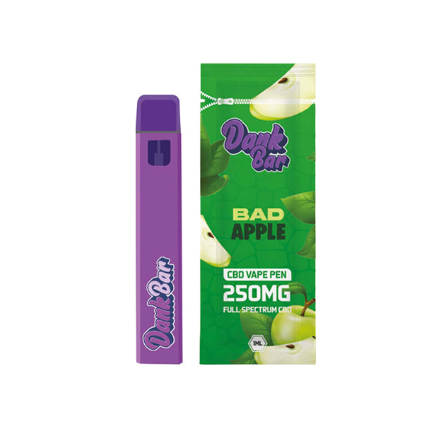 Dank Bar 250mg Full Spectrum CBD Vape desechable de Purple Dank - 12 sabores