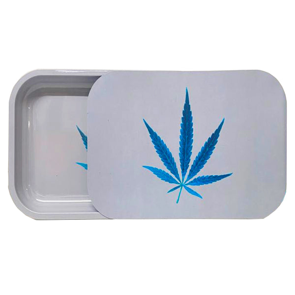 Large Mixed Design Magnetic Metal Rolling Trays with Lid