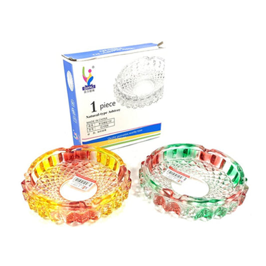 Qianli Natural Type Multi colour Glass Ash Tray - G1008