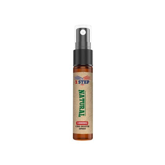 1 Step CBD 1000mg CBD Natural Mouth Spray 10ml (BUY 1 GET 1 FREE)