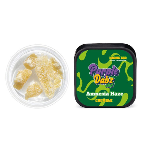 Purple Dank tarafından Purple Dabz 1000mg CBD Crumble - Amnesia Haze (1 SATIN AL 1 BEDAVA)