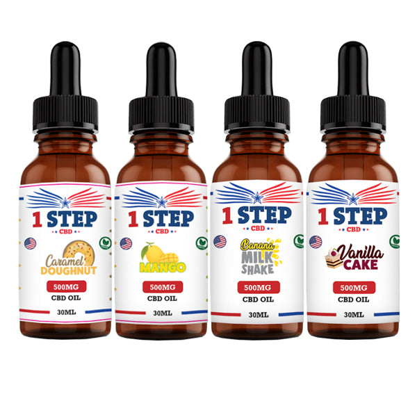 1 Step CBD 500mg CBD Flavoured Oil 30ml (BUY 1 GET 1 FREE)