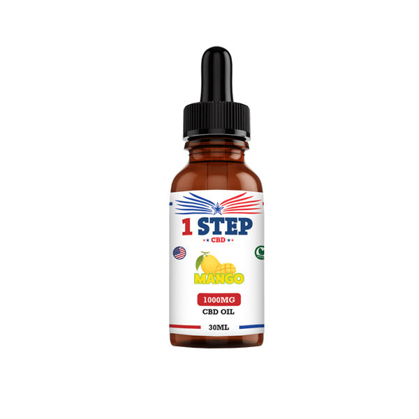 1 Step CBD 1000mg CBD Flavoured Oil 30ml (BUY 1 GET 1 FREE)