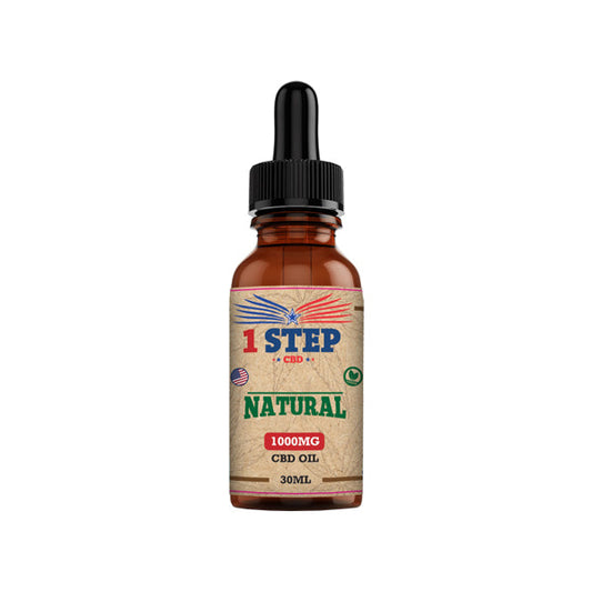 1 Step CBD 1000mg Natural Oil 30ml (BUY 1 GET 1 FREE)