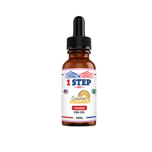 1 Step CBD 1500 mg Aceite con sabor a CBD 30 ml (COMPRA 1 LLÉVATE 1 GRATIS)