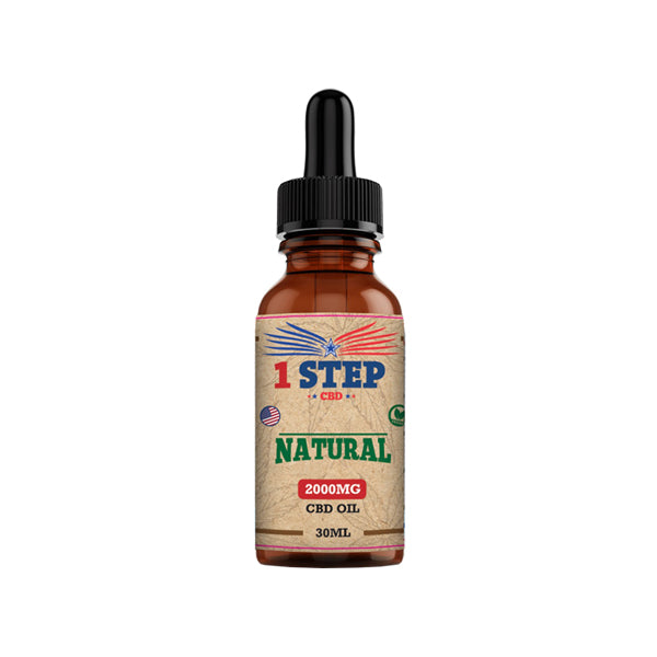 1 Step CBD 2000mg Natural Oil 30ml (BUY 1 GET 1 FREE)